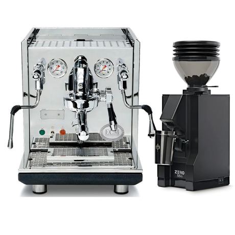 ECM Synchronika II Espresso Machine with Eureka Mignon Zero 55s Single Dose Coffee Grinder (Matte Black) Bundle Espresso Machine (Prosumer) ECM