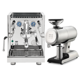 ECM Technika VI Dual Boiler Espresso Machine (Stainless Steel) with Mazzer Philos Grinder (Silver) Bundle