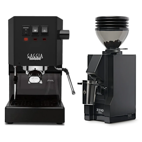 Gaggia Classic E24 Black & Eureka Mignon Zero 55s Single Dose Coffee Grinder (Matte Black) Bundle Espresso Machine Gaggia Default Title