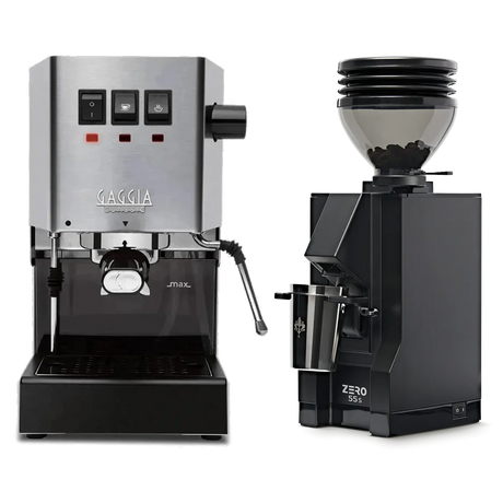 Gaggia Classic E24 Stainless Steel & Eureka Mignon Zero 55s Single Dose Coffee Grinder (Matte Black) Bundle Espresso Machine Gaggia Default Title