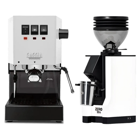 Gaggia Classic E24 White & Eureka Mignon Zero 55s Single Dose Coffee Grinder (White) Bundle Espresso Machine Gaggia Default Title