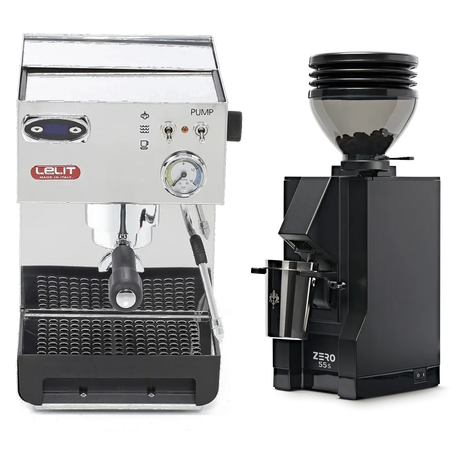 Lelit Anna 2 PL41TEM Espresso Machine with PID and Eureka Mignon Zero 55s Single Dose Coffee Grinder (Matte Black) Bundle Espresso Machine Lelit Default Title