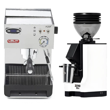 Lelit Anna 2 PL41TEM Espresso Machine with PID and Eureka Mignon Zero 55s Single Dose Coffee Grinder (White) Bundle Espresso Machine Lelit Default Title