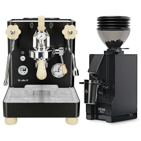 Lelit Bianca 3 PL162TCB Espresso Machine Black and Eureka Mignon Zero 55s Single Dose Coffee Grinder (Matte Black) Bundle Espresso Machine (Prosumer) Lelit