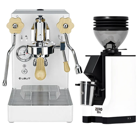 Lelit Mara X Semi-Automatic Heat-Exchange E61 Espresso Machine with PID PL62X (White) & Eureka Mignon Zero 55s Single Dose Coffee Grinder (White) Bundle Espresso Machine (Prosumer) Lelit Default Title
