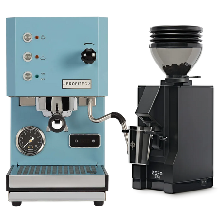 Profitec Go (Blue) Espresso Machine & Eureka Mignon Zero 55s Single Dose Coffee Grinder (Matte Black) Bundle Espresso Machine (Prosumer) Profitec Default Title
