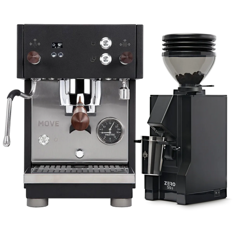Profitec Move Dual Boiler Espresso Machine (Black) and Eureka Mignon Zero 55s Single Dose Coffee Grinder (Matte Black) Bundle Espresso Machine (Prosumer) Profitec Default Title