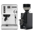 Rancilio Silvia M V6 Espresso Machine (Silver Stainless Steel) and Eureka Mignon Zero 55s Single Dose Coffee Grinder (Matte Black) Bundle Espresso Machine Rancilio Default Title