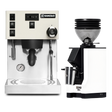Rancilio Silvia Pro X Espresso Machine (White) and Eureka Mignon Zero 55s Single Dose Coffee Grinder (White) Bundle