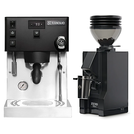 Rancilio Silvia Pro X Espresso Machine (Black) and Eureka Mignon Zero 55s Single Dose Coffee Grinder (Matte Black) Bundle Espresso Machine Rancilio Default Title