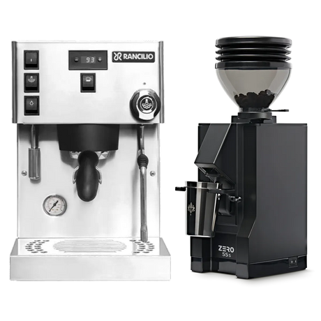 Rancilio Silvia Pro X Espresso Machine (Stainless Steel) and Eureka Mignon Zero 55s Single Dose Coffee Grinder (Matte Black) Bundle Espresso Machine Rancilio Default Title