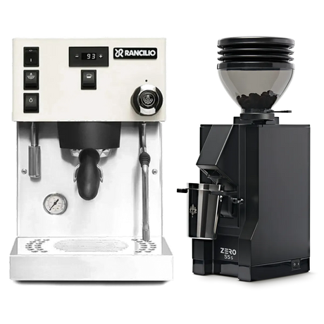 Rancilio Silvia Pro X Espresso Machine (White) and Eureka Mignon Zero 55s Single Dose Coffee Grinder (Matte Black) Bundle Espresso Machine Rancilio Default Title