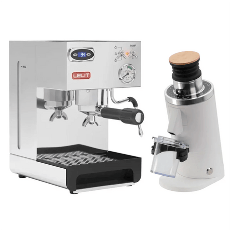 Lelit Anna 2 Espresso Machine (Stainless Steel) and DF54 Grinder (White) Bundle Espresso Machine (Prosumer) Lelit