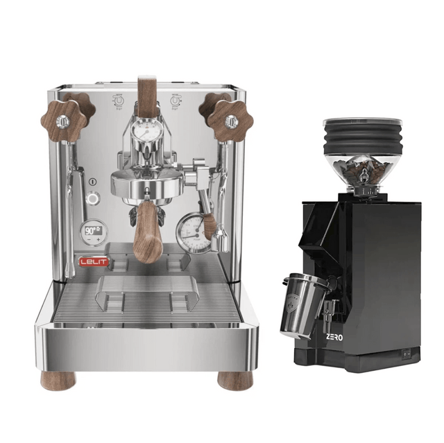 Lelit Bianca 3 Espresso Machine (Stainless Steel) and Eureka Mignon Zero Grinder (Black with Black Spout) Bundle Espresso Machine (Prosumer) Lelit