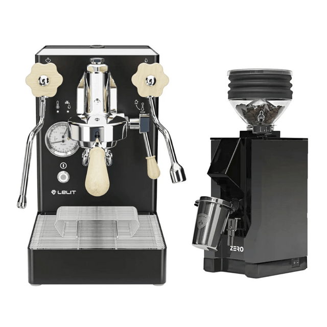 Lelit Mara X Semi-Automatic Heat-Exchange E61 Espresso Machine (Black) and Eureka Mignon Zero Grinder (Black with Black Spout) Bundle Espresso Machine (Prosumer) Lelit