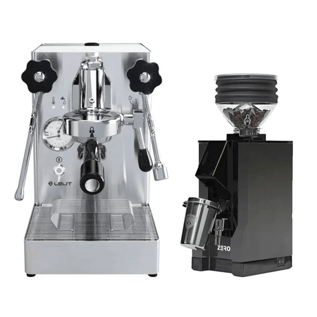 Lelit Mara X Semi-Automatic Heat-Exchange E61 Espresso Machine (Stainless Steel) and Eureka Mignon Zero Grinder (Black with Black Spout) Bundle Espresso Machine (Prosumer) Lelit