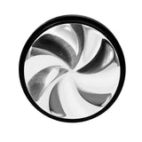 The Normcore Gravity Distributor Tool (58.5mm) by Normcore is a stainless steel coffee distribution tool featuring a circular, swirled pattern on top, designed to fit a 58.5mm portafilter and shown isolated on a white background.