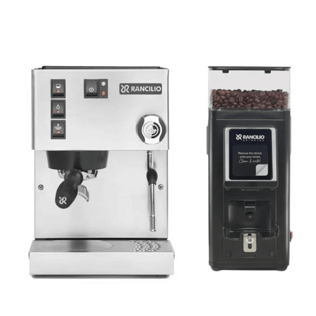 Rancilio Silvia M V6 Espresso Machine (Stainless Steel) and Rancilio Stile SD Grinder (Black) Bundle Espresso Machine Rancilio