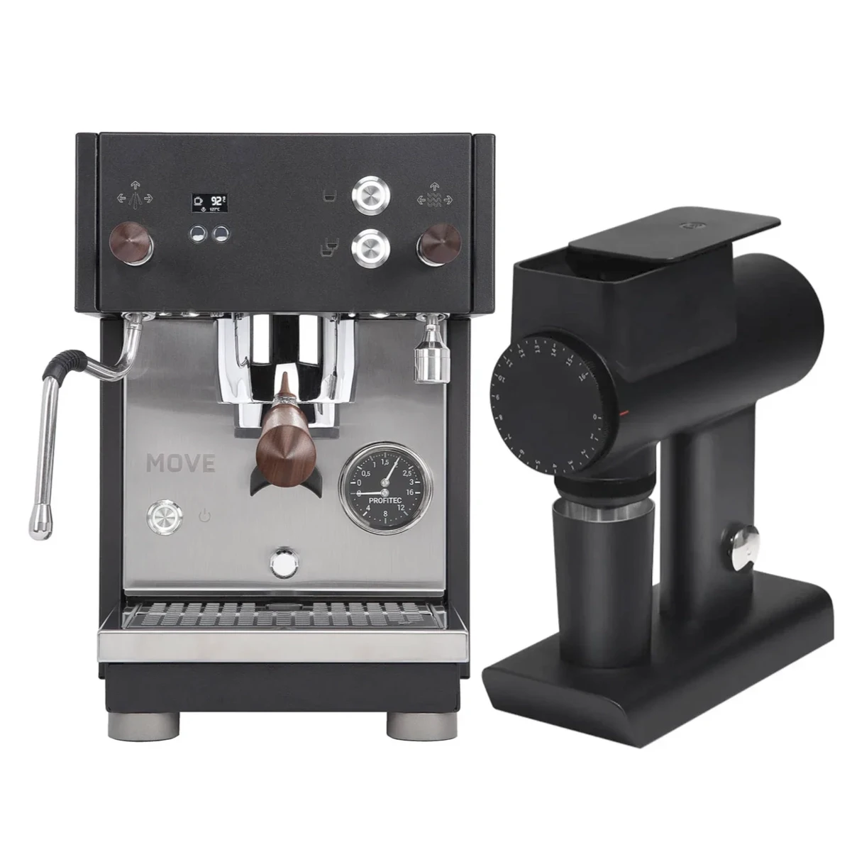 Profitec Move Dual Boiler Espresso Machine (Black) and Timemore Sculptor 064S (Black) Bundle Espresso Machine (Prosumer) Profitec