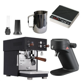 Profitec Move & Mahlkönig X64SD (Black) "Ready to Go" Espresso Bundle – Dual Boiler, Single Dose Grinder & Complete Barista Kit Espresso Machine (Prosumer) Profitec