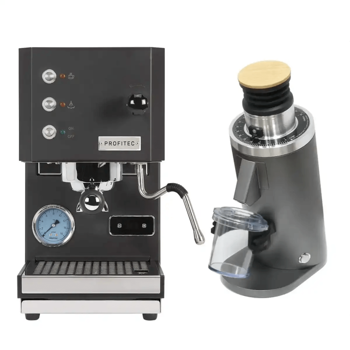 Profitec Go (Black) Espresso Machine & DF54 Gen 2 Grinder (Grey) Bundle Espresso Machine (Prosumer) Profitec