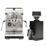 Profitec Jump Espresso Machine and Eureka Mignon Zero Grinder (Black with Black Spout) Bundle Espresso Machine (Prosumer) Profitec
