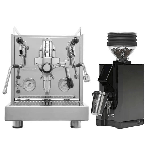 Profitec Pro 500 Quick Steam Espresso Machine and Eureka Mignon Zero Grinder (Black with Black Spout) Bundle Espresso Machine (Prosumer) Profitec