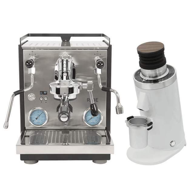Profitec Ride Espresso Machine (Black) with DF64 Gen 2 Grinder (White) Bundle Espresso Machine (Prosumer) Profitec