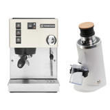 Rancilio Silvia M V6 Espresso Machine (White) and DF54 Grinder (White) Bundle Espresso Machine Rancilio