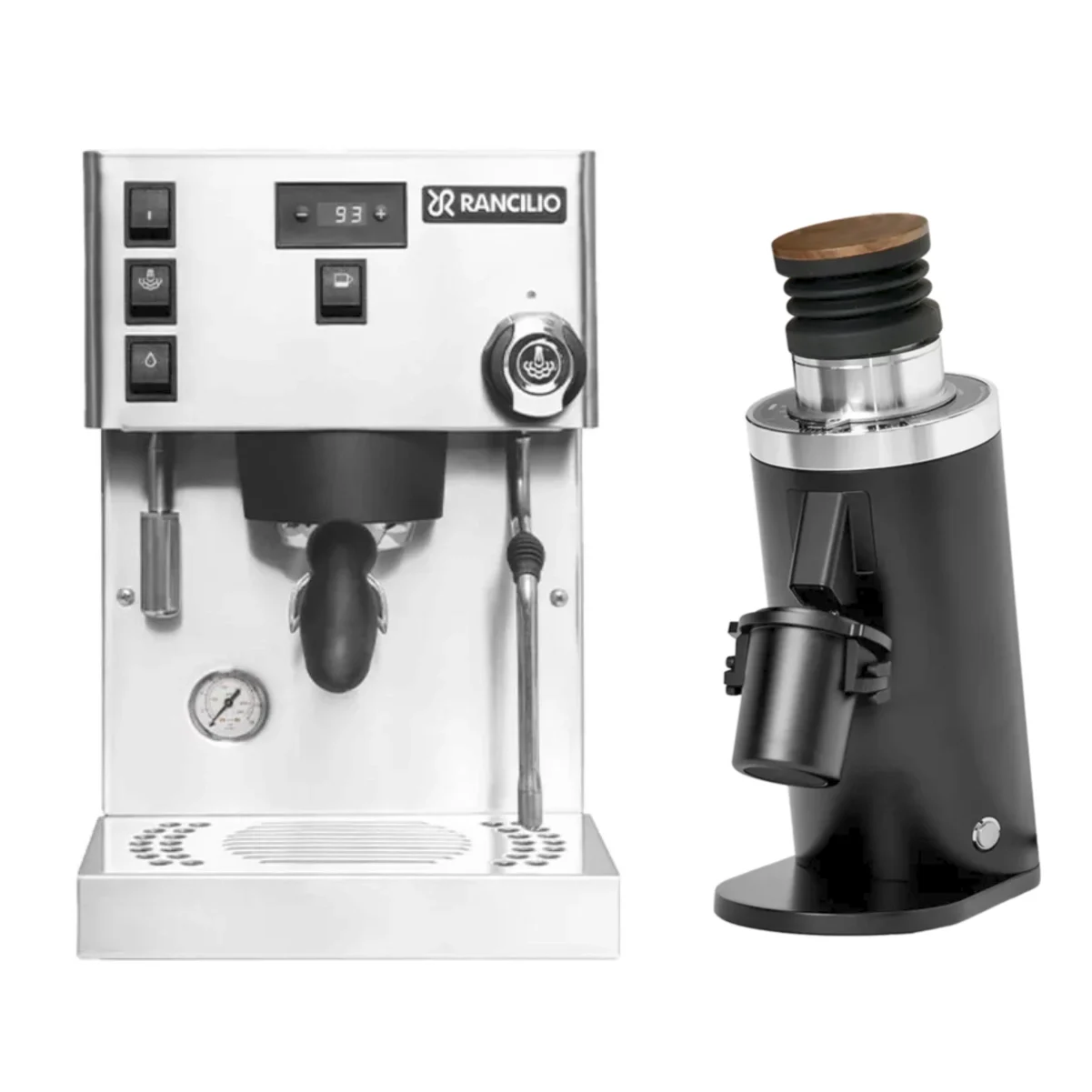 Rancilio Silvia Pro X Espresso Machine (Stainless Steel) and DF64 Grinder (Black) Bundle Espresso Machine Rancilio