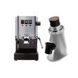 Gaggia Classic E24 Stainless Steel & DF64 Gen 2.5 Grinder (Silver) Bundle Espresso Machine Gaggia