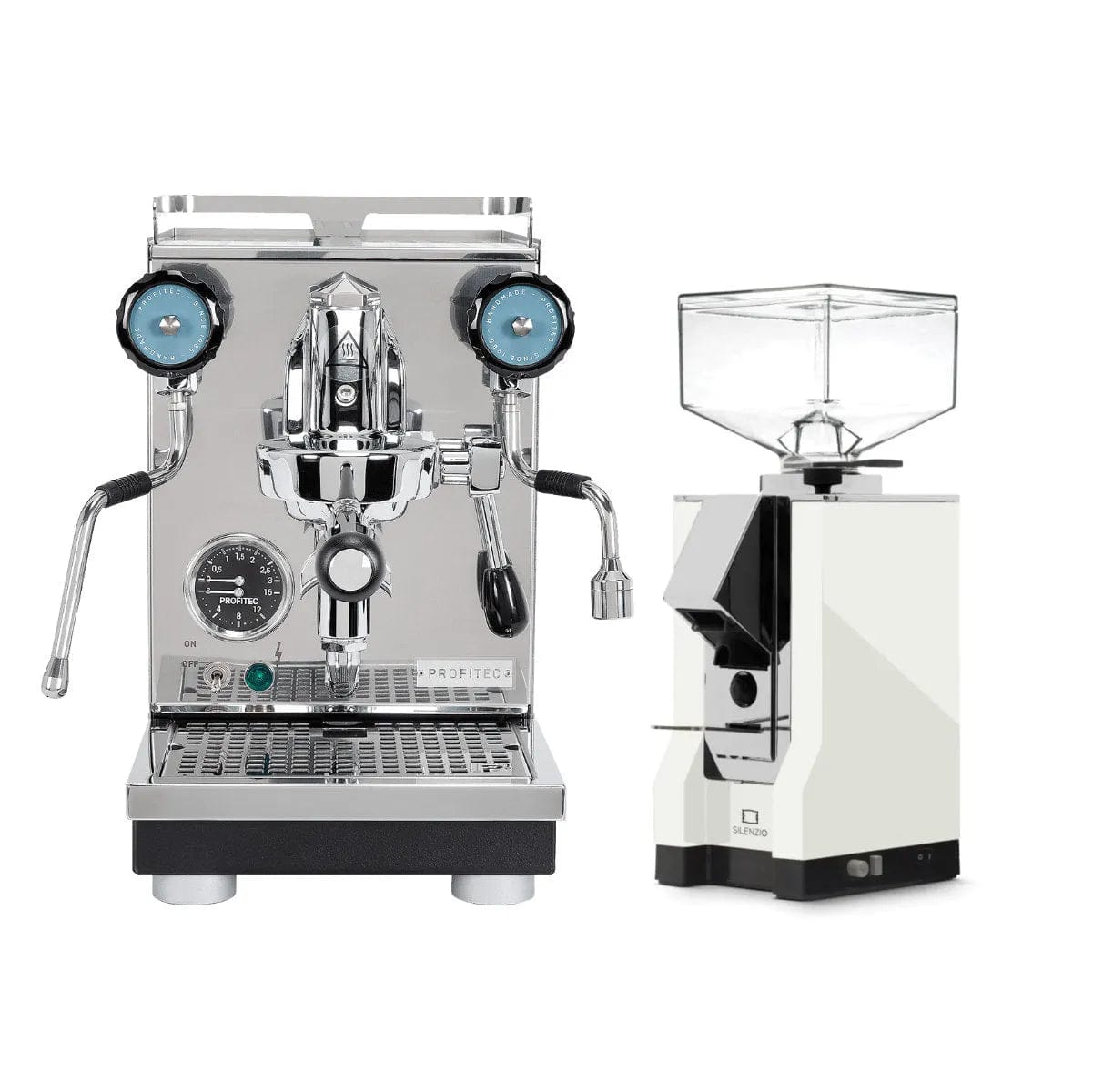 Profitec Pro 400 Espresso Machine & Eureka Mignon Silenzio 55mm Grinder (White) Bundle Espresso Machine (Prosumer) Profitec