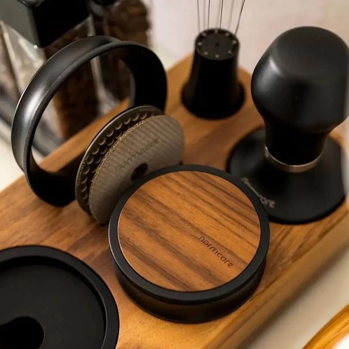 Normcore Narrow Espresso Tamping Station - Walnut Accessory Normcore