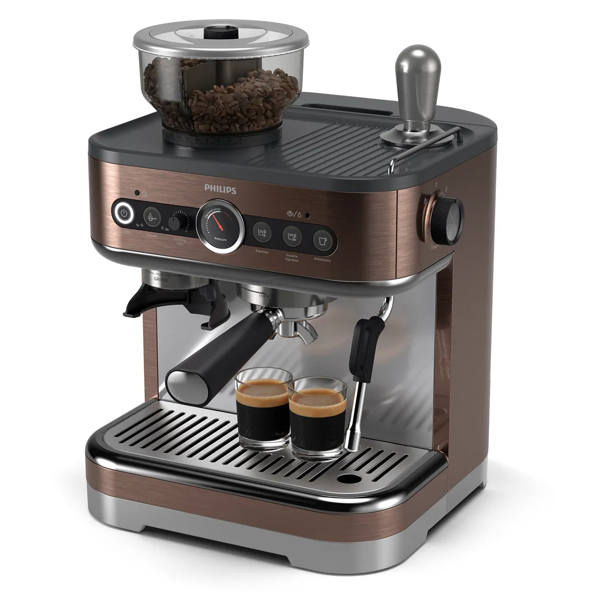 bean to cup coffee machine philips Philips Barista Brew Semi Automatic Espresso Machine with Dual Bean Ho