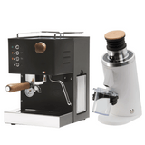 Quick Mill Pippa Espresso Machine (Black) & DF54 Grinder (White) Bundle Espresso Machine Quick Mill