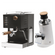 Quick Mill Pippa Espresso Machine (Black) & DF54 Grinder (White) Bundle