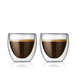 Bodum Pavina Small 2.5oz Double Walled Coffee & Espresso Glasses (Set of 2) Kitchenware Bodum