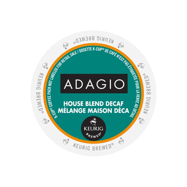 Adagio House Blend Decaf K-Cup® Pods (Box of 24) K-Cups Adagio