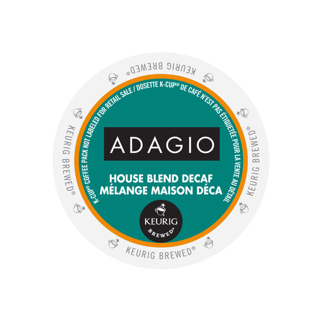 Adagio House Blend Decaf K-Cup® Pods | Best Before September 29, 2022 (Box of 24)
