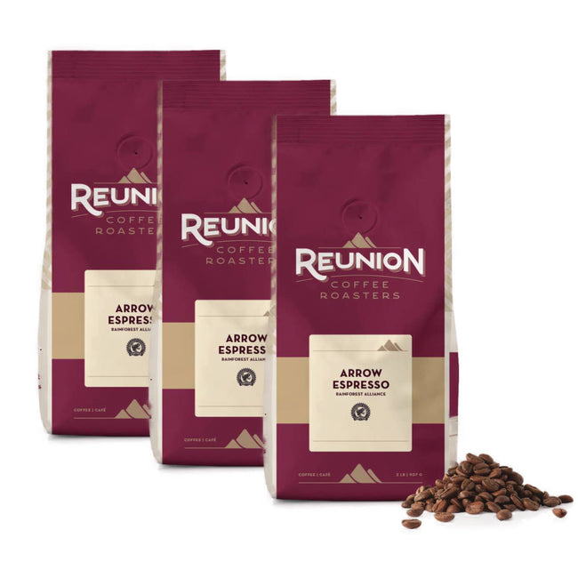 Reunion Island Espresso Barlino / Arrow Espresso Whole Bean Value Pack(Box of 3)