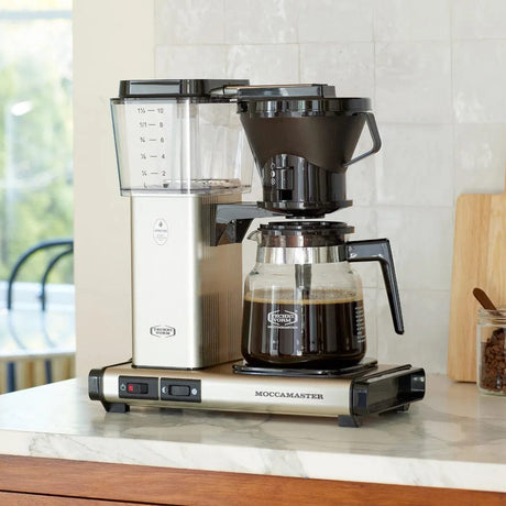 Technivorm Moccamaster KB Glass Carafe Brewer 59691 (Brushed Silver) Drip Coffee Maker Moccamaster