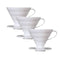 Hario V60 Plastic Coffee Dripper (Size 02, White)(Pack of 3)