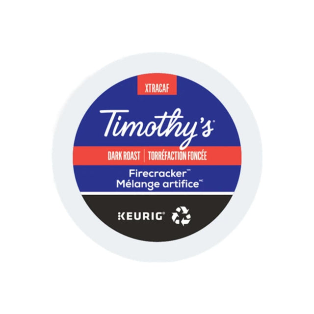 Timothy‚ Firecracker Dark Roast XTRACAF K-Cup Pods (Box of 24) K-Cups Timothy's