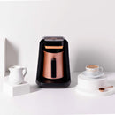 Arzum Okka Rich Automatic Turkish Coffee and Hot Beverage Maker, Velvetiser, 120V, OK0012 (Black/Copper)
