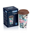 De'Longhi Double Walled Ceramic Thermal Mug (Multi-coloured Flower) DLSC065 Kitchenware DeLonghi