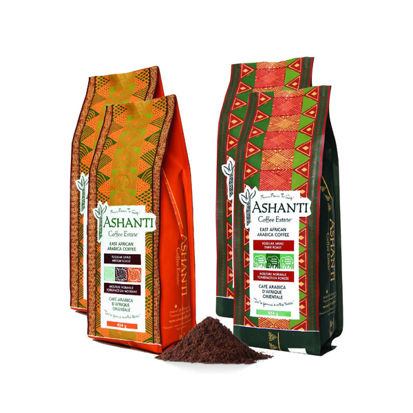 Ashanti Artisan African Ground Coffee Variety Pack (4lb)