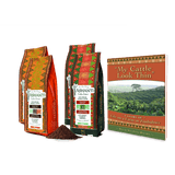 Ashanti Artisan African Ground Coffee Variety Pack (4lb) + Book From Ashanti Owner Ground Coffee Ashanti Coffee
