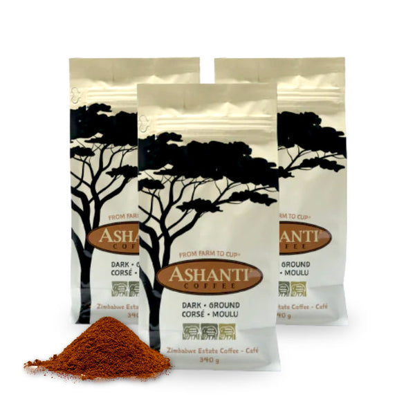 Ashanti Artisan Coffee African Dark Roast Ground Coffee (Bulk 3lb)
