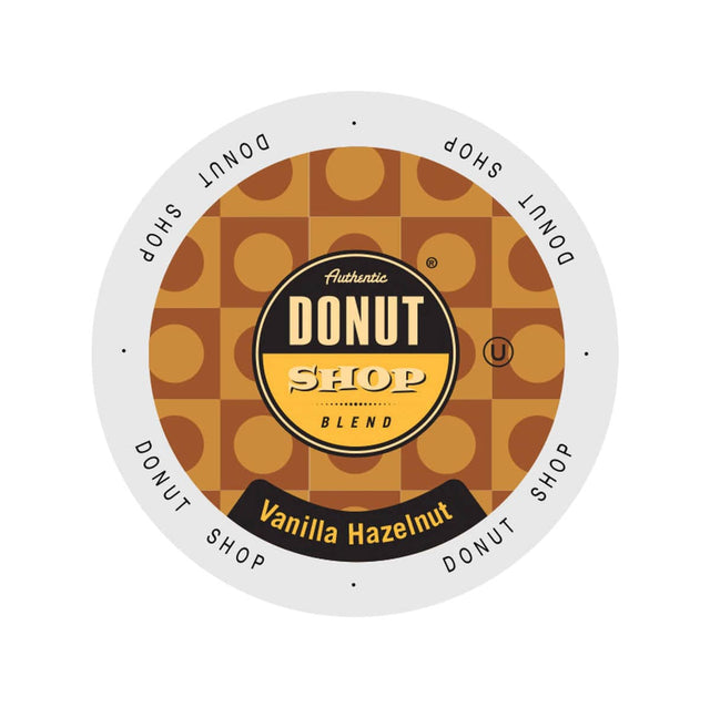 Authentic Donut Shop Vanilla Hazelnut Single-Serve Coffee Pods (Case of 96) K-Cups Authentic Donut Shop