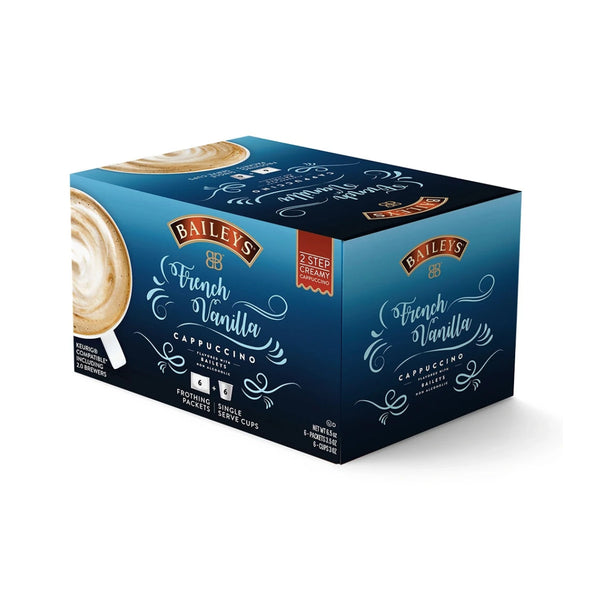 Baileys 2-Step French Vanilla Creamy Cappuccino (Coffee Pods & Frothing Packets - Box of 6)